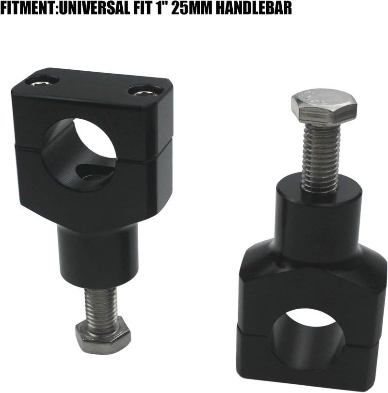 Adsspro Universal Motorcycle 1" 25MM CNC Aluminum Handlebar Handle Risers Adjustable Fat Bar Adapter Mount Clamps Universal For KLR650 2006 WR250F TW200 CRF250L motorbike - Image 2